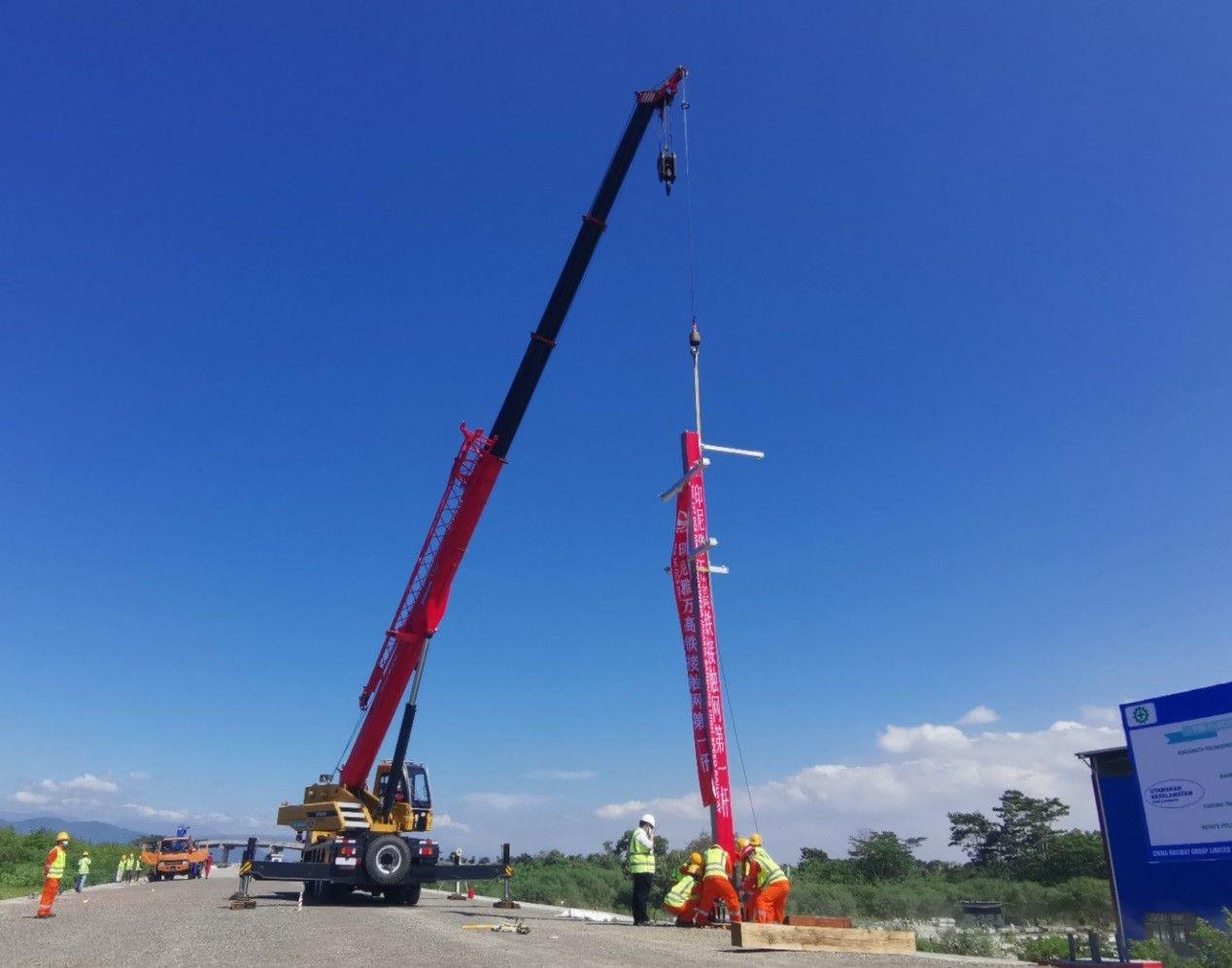 Construction of Jakarta-Bandung HSR Overhead Contact System Starts