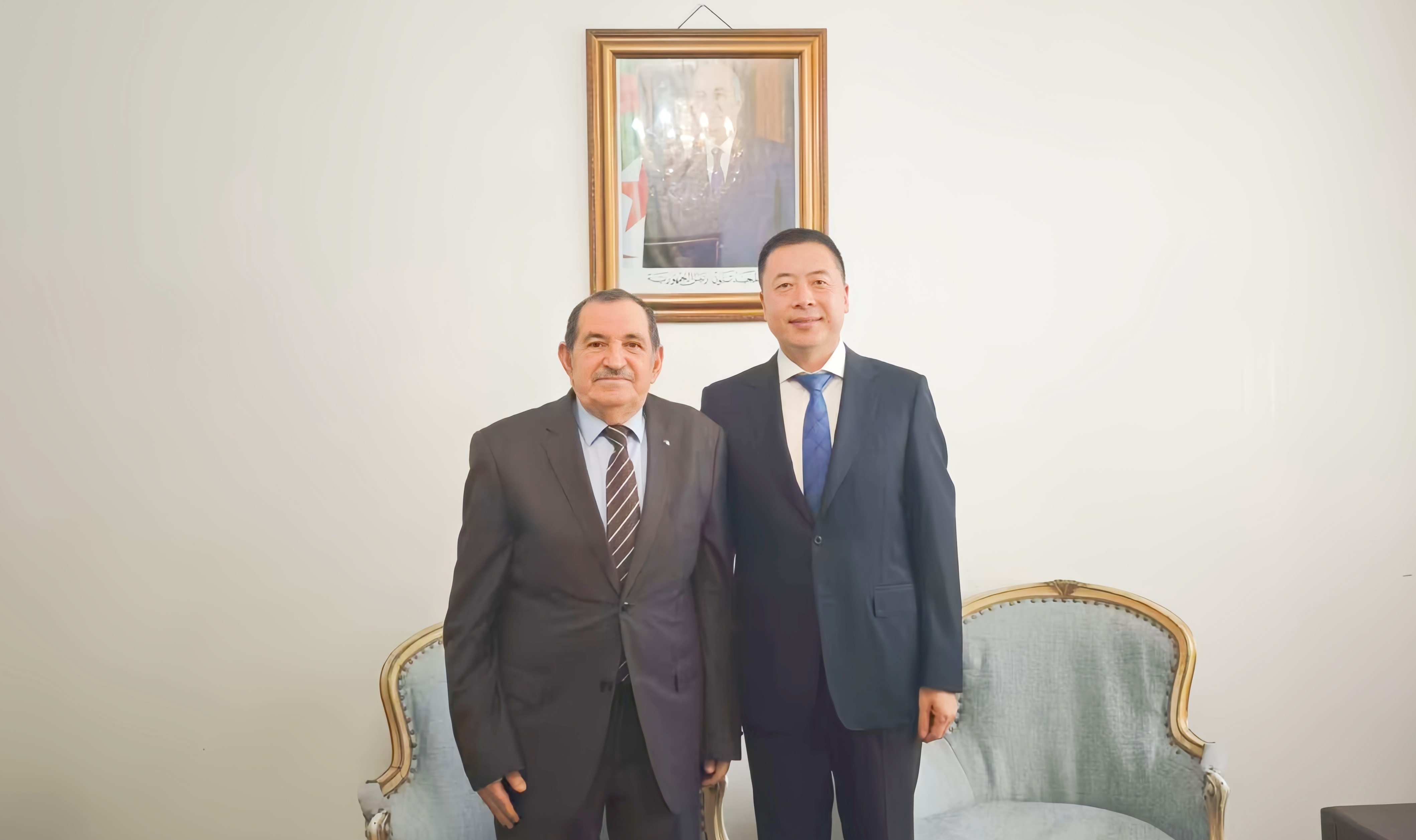 Zhao Jinxiang Meets with Algerian Ambassador to China Rahsane