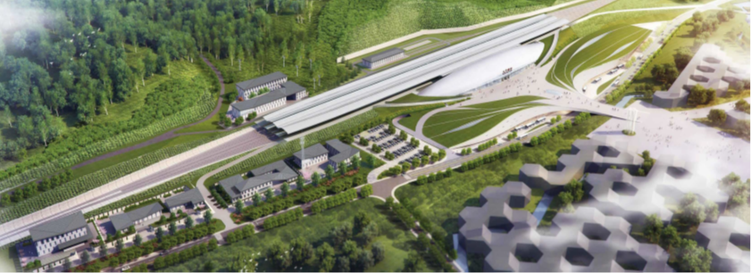 The construction of Chongli District Taizicheng Station and associated works.