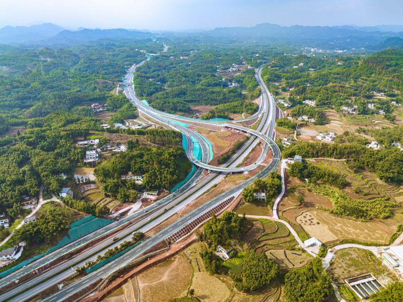 宜宾至威信高速公路竹海枢纽互通_副本