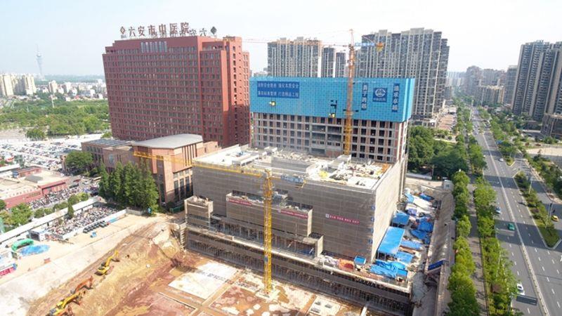 图为中铁四局六安市中医院项目启动“静音模式”
